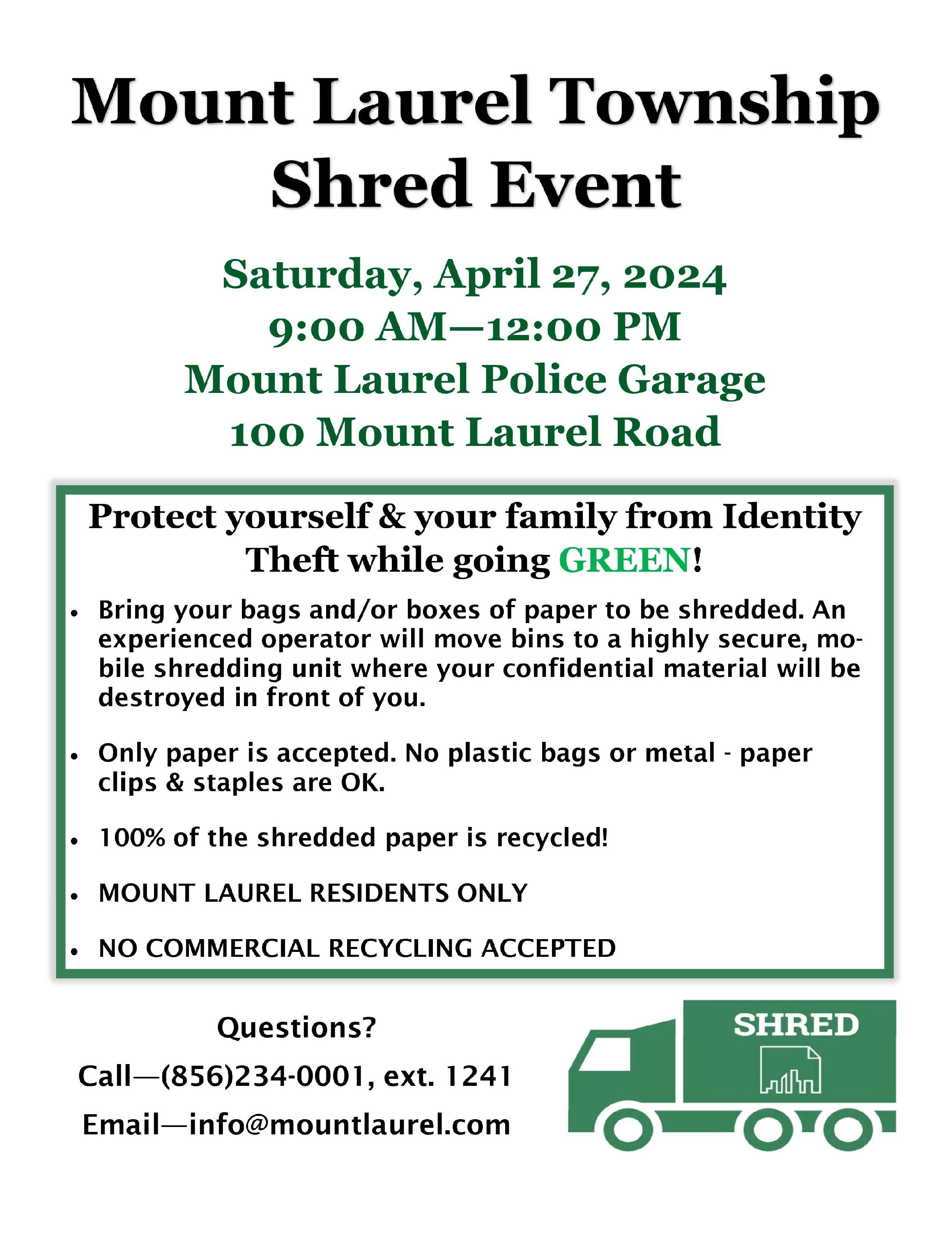 Shred Event Flyer 2024 - April